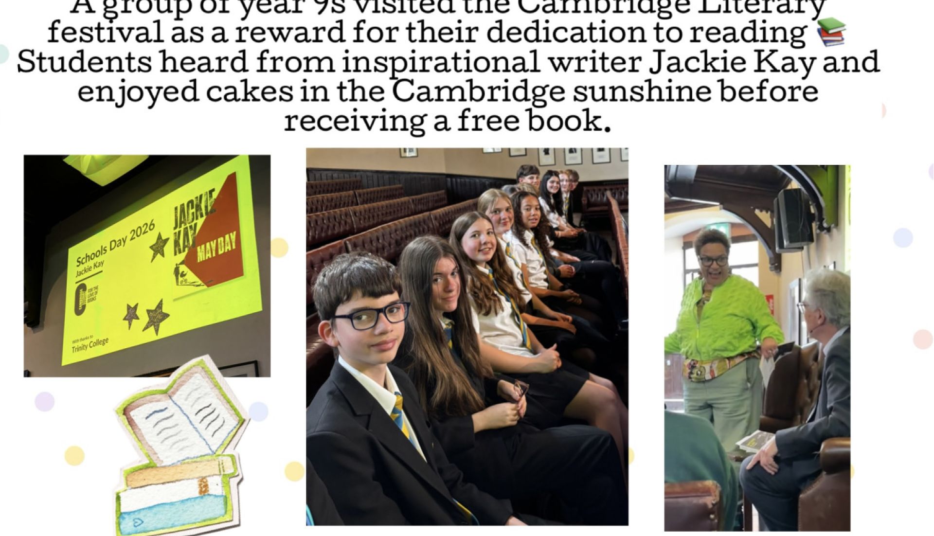 Year 9 Students Celebrate Reading with Trip to Cambridge Literary Festival