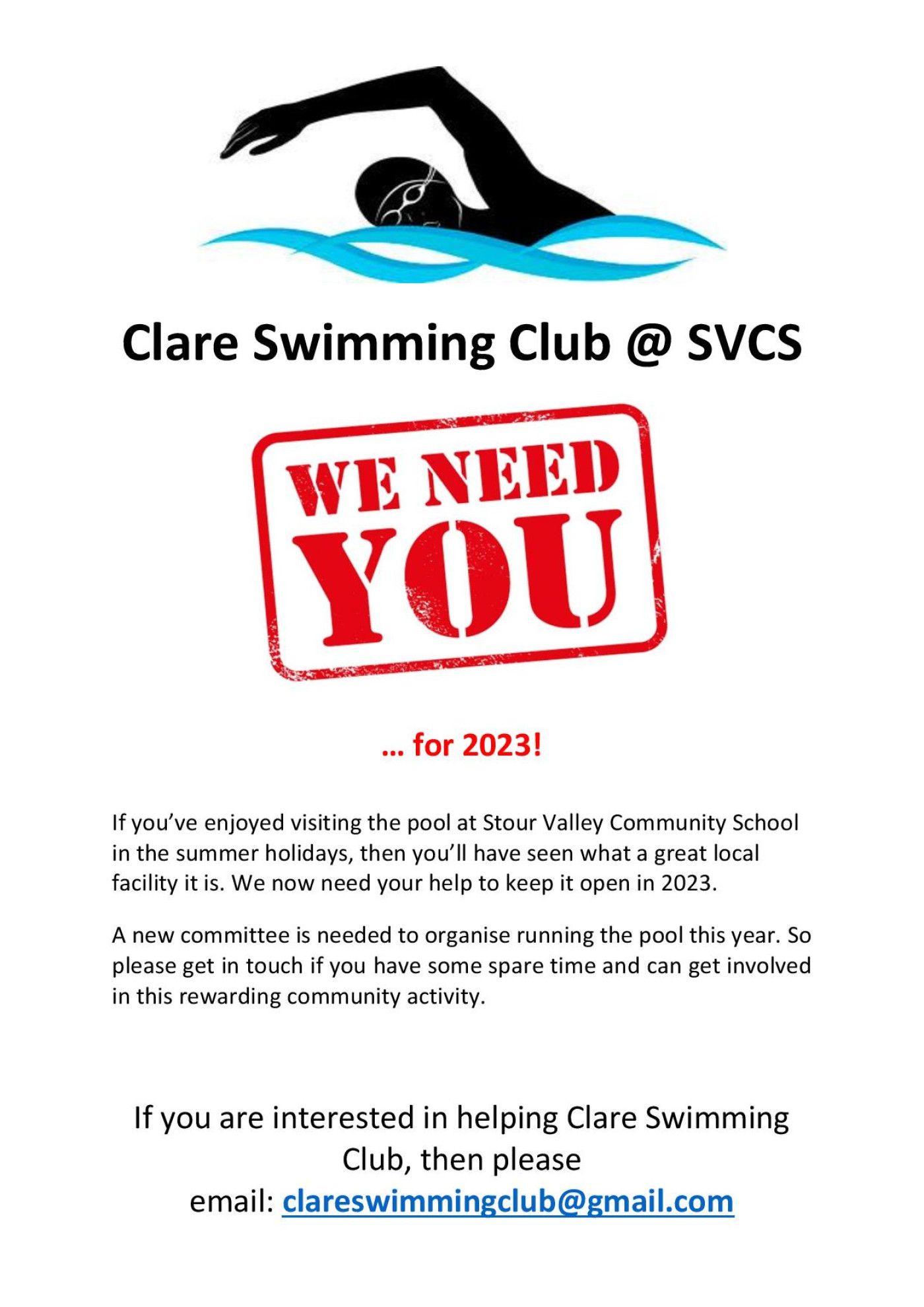 Clare Swimming Club Appeal