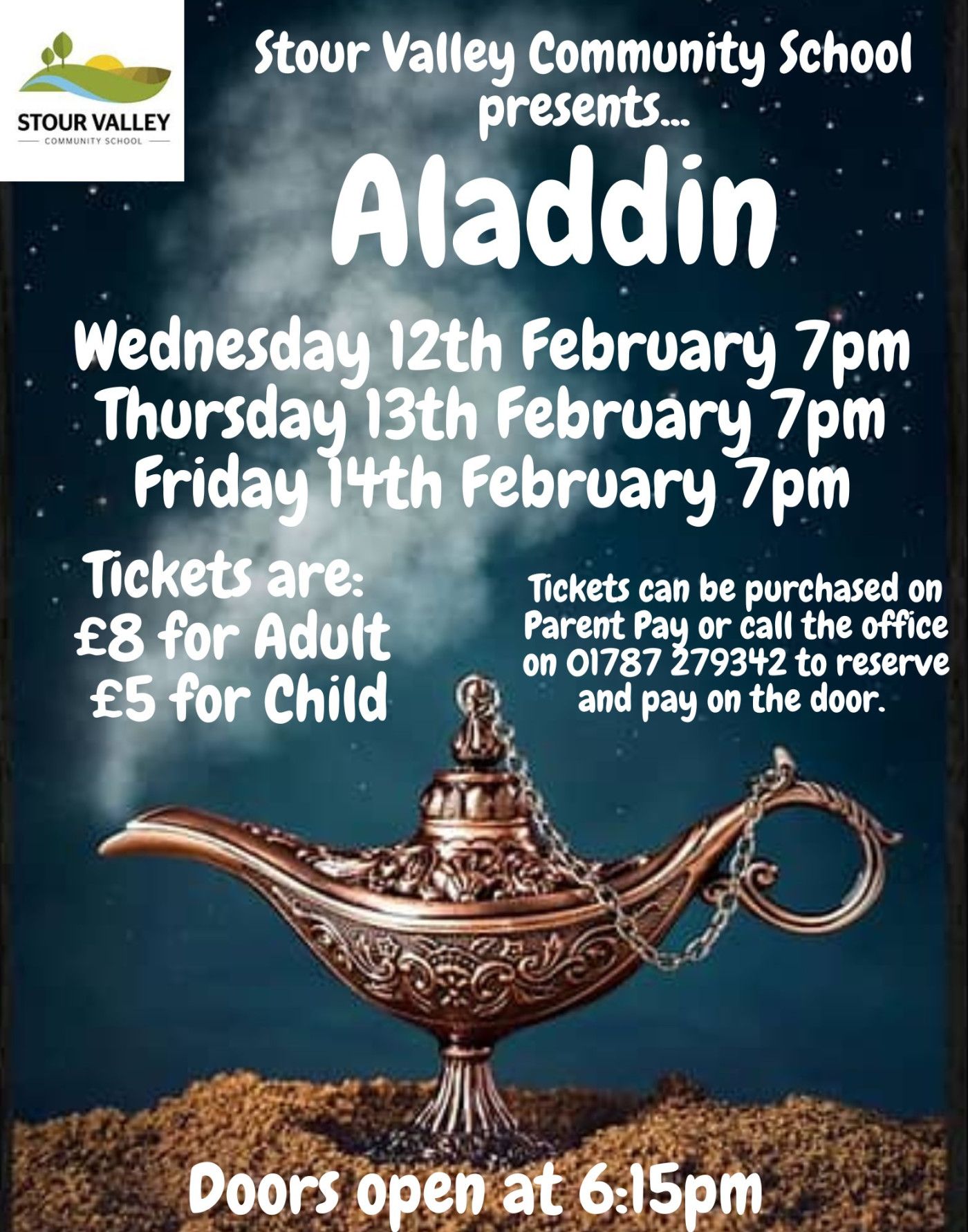 Aladdin production - 12-14 February 2025